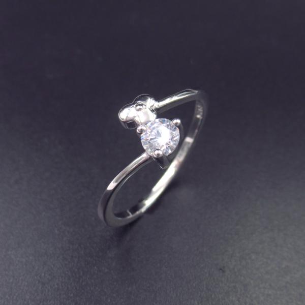 Персонализированный серебряный кубический Зирконя звенит чистые серебряные ювелиры для девушек