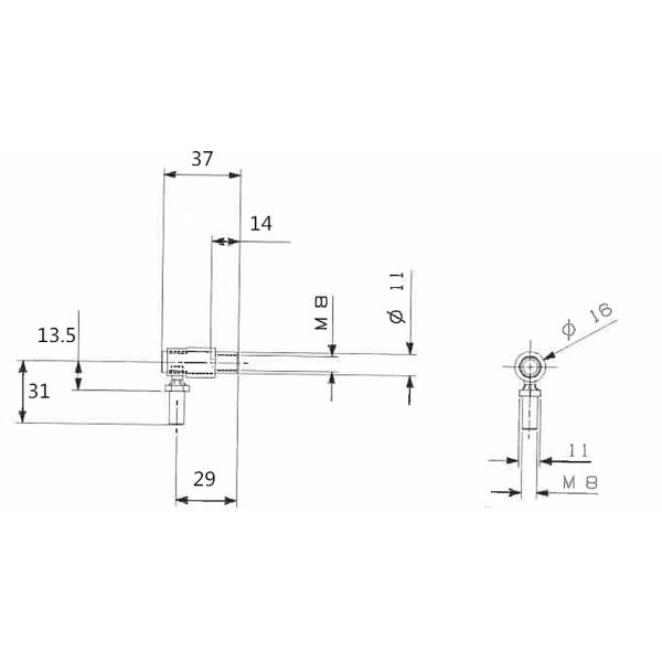 Ключевые фитинги кабеля Universal Ball Joint Standard M8 Ball Joint Zinc Plated Finish