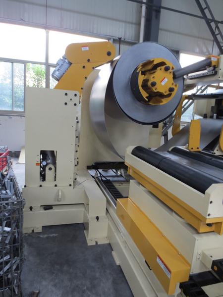 Material Rack Sheet Metal Decoiler Linearizer , Steel Coil Straightener