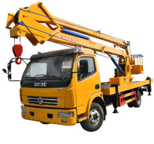 Truck Mounted 16m Aerial Work Platforms woith Water tanker High Performance Whtsp:+8615271357675