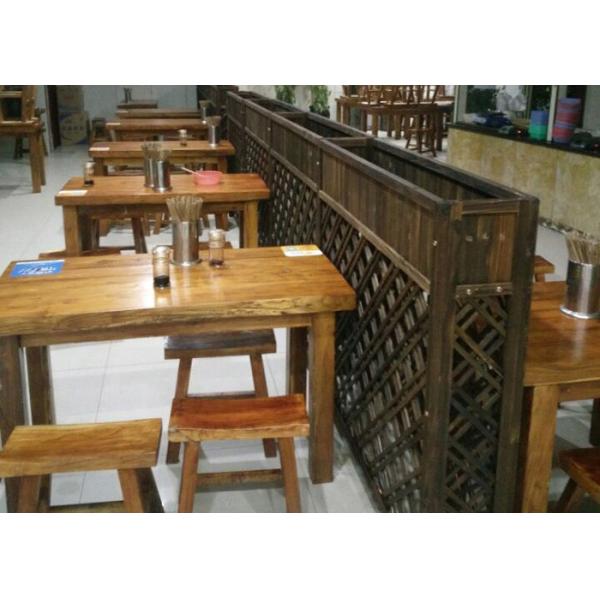 Полка цветка формы сетки балкона деревянная, загородка красочной деревянной стойки завода антисептиковая деревянная