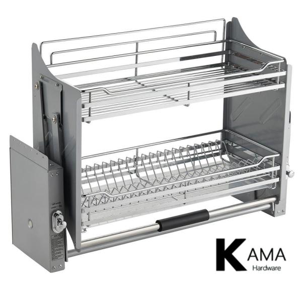 2 Layers Soft Stop Stainless Steel Kitchen Elevator Basket Iron Steel