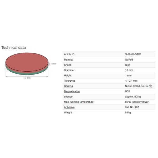 Сильные магниты неодимия редкой земли НдФеБ диска сформированная таможня 10мм кс 1мм
