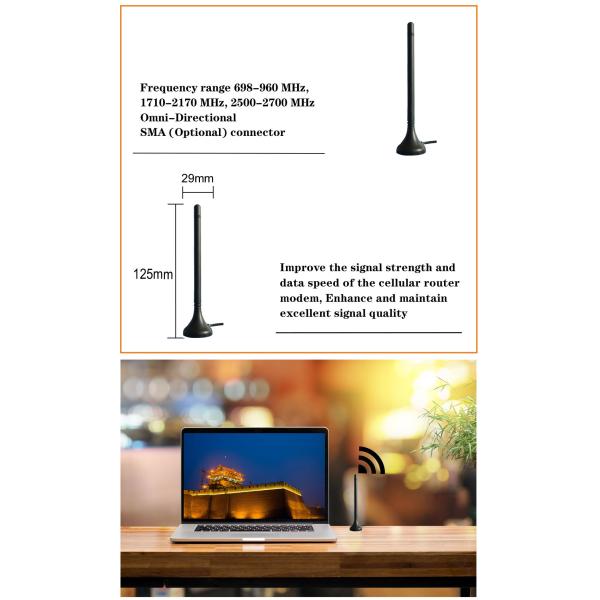 Indoor Long Range 3-28dBi 4G LTE Antenna 860-960MHz 1710-1880MHz