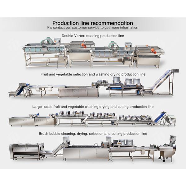 Roller brush bubble washing production line Fruit Vegetable FOOD processing production Machine