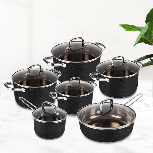 Hot Selling 12pcs Stainless Steel Cookware Set Cooking Tornado Pots And Pans Cookware Sets