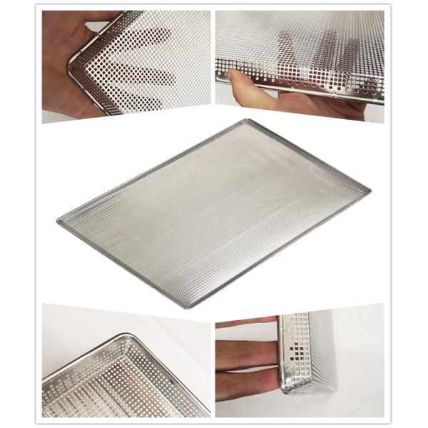 Durable 316L Stainless Steel Aluminum Dry Food Tray With Round Holes
