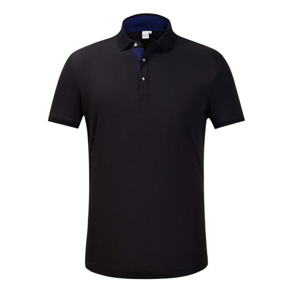 No Pilling Short Sleeve T Shirt SGS Mens Plain Polo Shirts Breathable