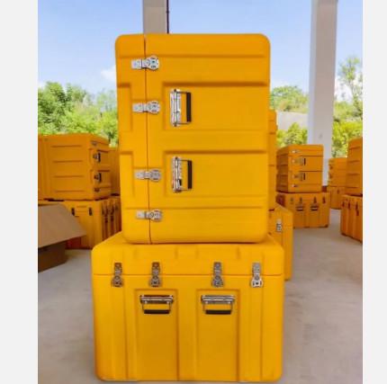 Caja de almacenamiento de gran volumen amarilla moldeada rotalmente Caja de rotación de rotoplasticos Molde de aluminio
