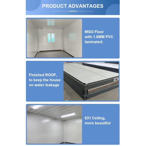 Z Type Folding Container Modular House 20ft Quick Install Temporary Workers Shelter