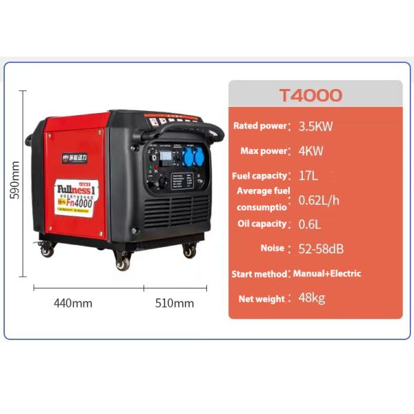 Inverter Gasoline Generator Portable Super Silent Mini Generator 1.2KW Frequency Conversion Generator