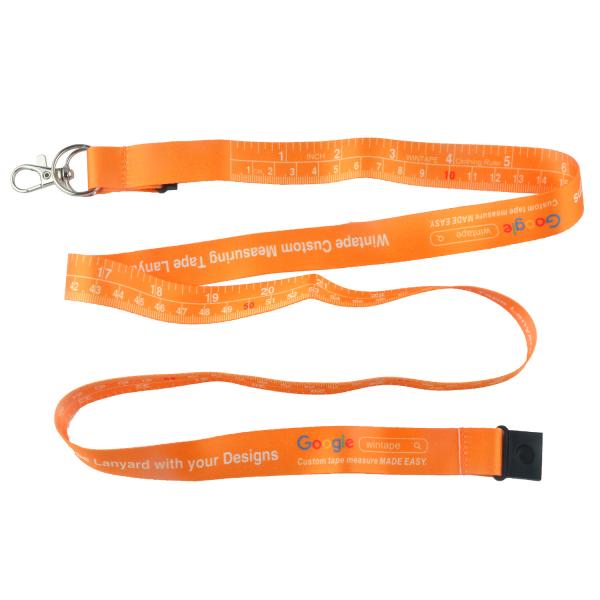 Orange Lanyard Clothing Tape Measure Comfortably Carry Measure Tapes 160cm X 2.5cm