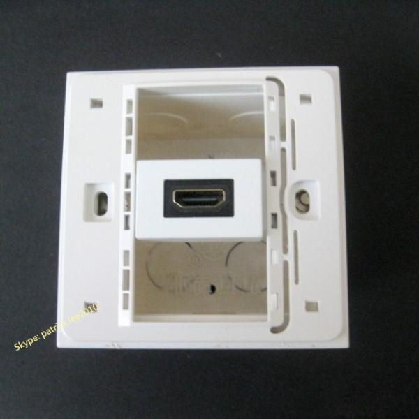 Bravo HDMI Socket Wall Panel Connector White Color 86x86mm In Stock For Sale