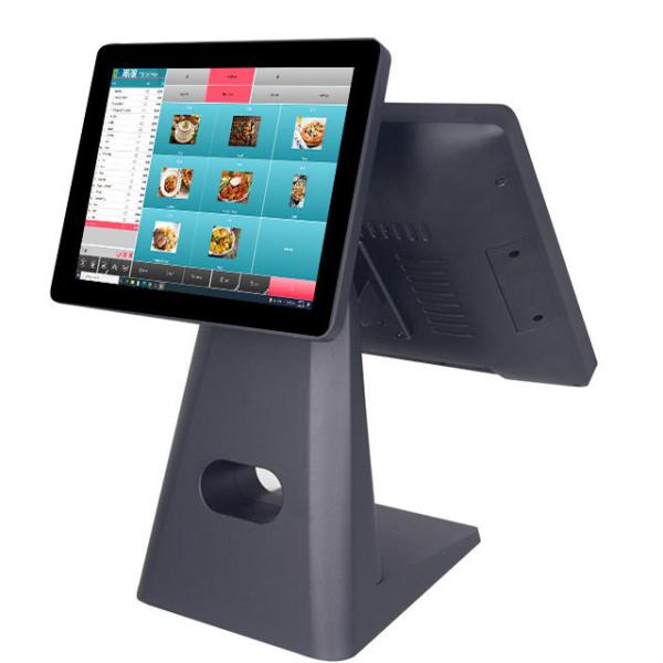 Aluminium Alloy Straight Stand POS System Machine with 15 inch/15.6 inch Main Screen