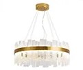 Handmade Cracked Glass And Crystal Pendant Lighting Modern Chandelier Lights ODM ISO9001