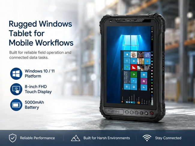 Intel Rugged Tablet PC 8 Inch Organizes Equipment Inspection and Service Records
