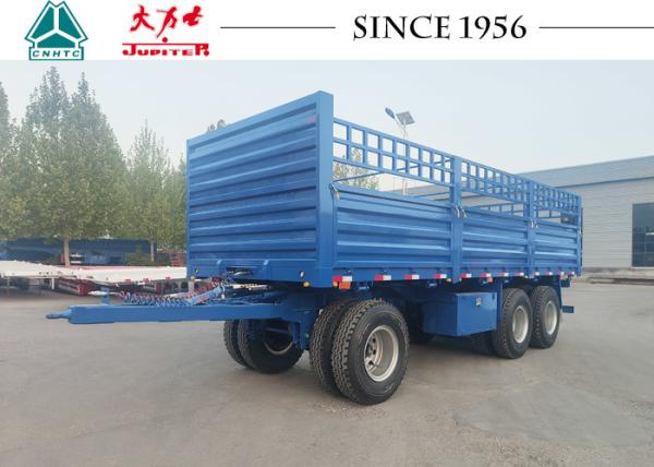 20 Foot 48ft Flatbed Trailer Fence Cargo Trailer Leaf Spring Suspension