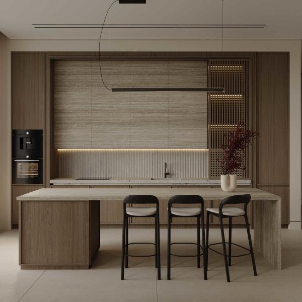 Luxury Island Solid Surface Plywood Storage Full Kitchen Units Set Modern Cabinets Corner Wall Cabinets Kitchens for Home