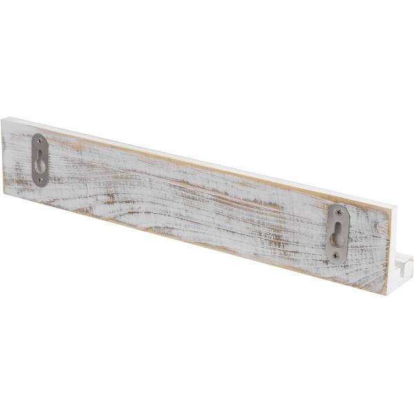 Wall Mounted White Washed Solid Wood Challenge Coin Holder Three-layer Wood Handicraft