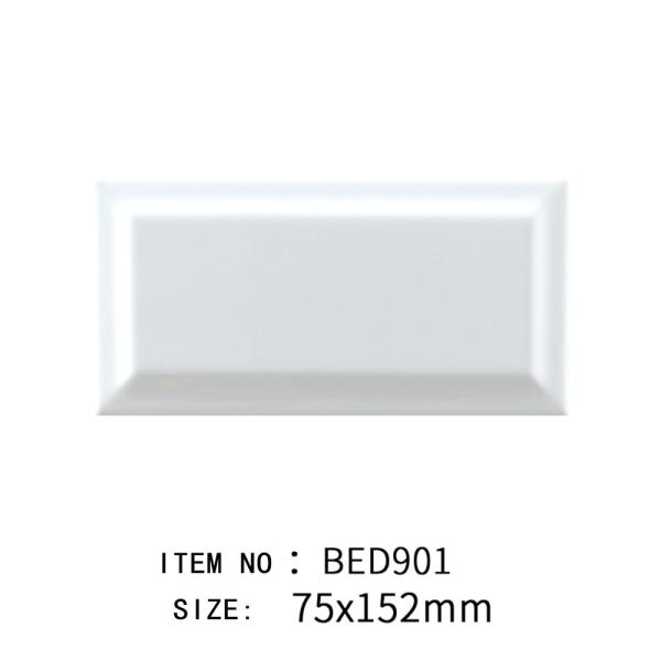 White And Black Basic Bread Tiles And Subway wall Tiles 75x152mm For Kitchen