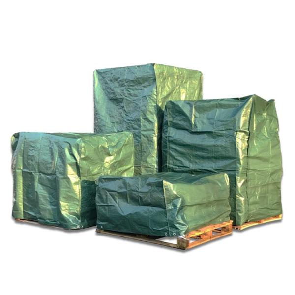 Flat Bottom 600D Vinyl Cover /Plastic Poly Pallet Cover, Big Square Bottom Poly Pallet Cover, Huge Clear Plastic Pall