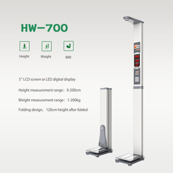Height Range 0-200cm Ultrasonic Height and Weight Machines for Health Monitoring