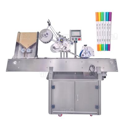 Máquina de rotulagem de lápis de cera automática elétrica para aplicador de etiquetas de frascos de seringas
