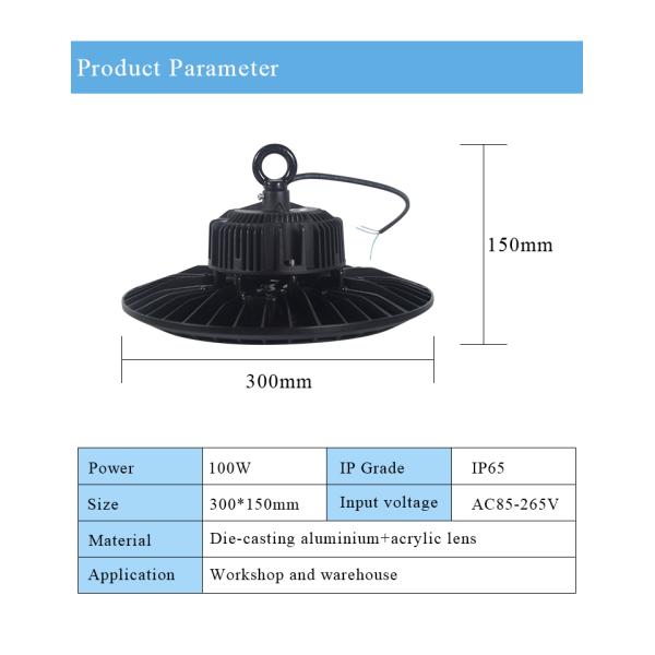 Smd Chip Ip67 5000k High Bay Led Ufo Lights 100w