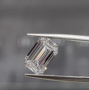 Emerald Cut Lab Grown Triple Excellent Diamond 3EX Loose Lab Made Diamonds IGI