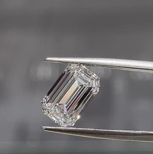 Emerald Cut Lab Grown Triple Excellent Diamond 3EX Loose Lab Made Diamonds IGI Certified