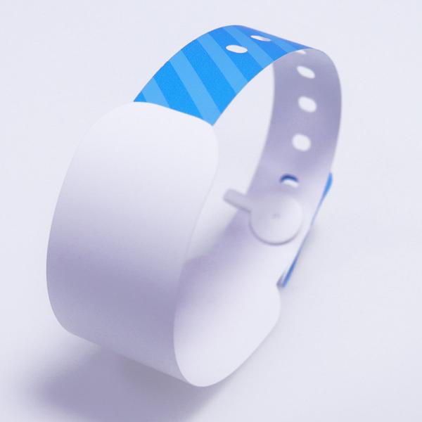 Banda de identificação do paciente do Hospital Azul, Material de vinil Pulseira de hospital imprimível