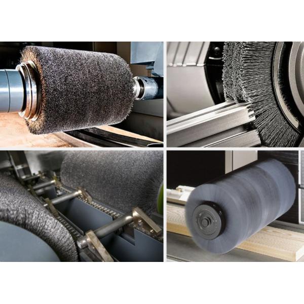 Industrial Cylindrical Polished Spiral Wire Roller Brush For Polishing
