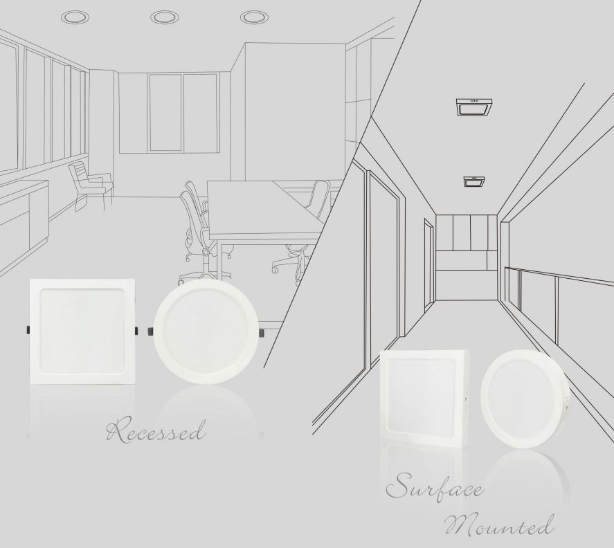 квадрат 80CRI Downlight панели СИД 26W 75LM/W тонкий утопленный