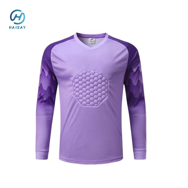 goalkeeper jersey long sleeve with Cushion can add name/number/logo