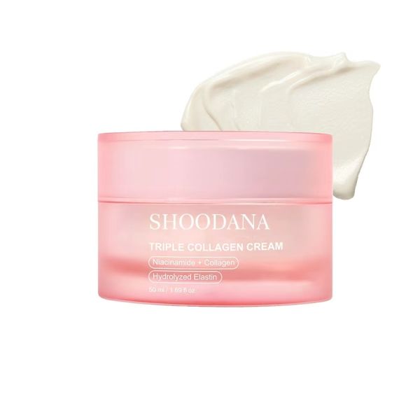 OEM ODM Vegano orgánico Triple Colágeno Empresa de reparación Crema facial humectante para piel seca hidratante profunda mantequilla de karité retinol