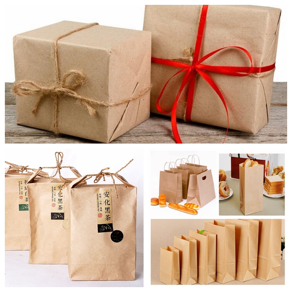 47gsm Unbleached Kraft Paper Food Packaging Paper For Grocery Bags