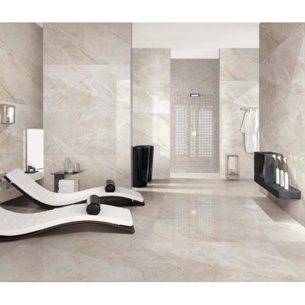 Sitting Room Polished Porcelain Tile That Looks Like Marble Acid - Resistant Living Room Porcelain Floor Tile