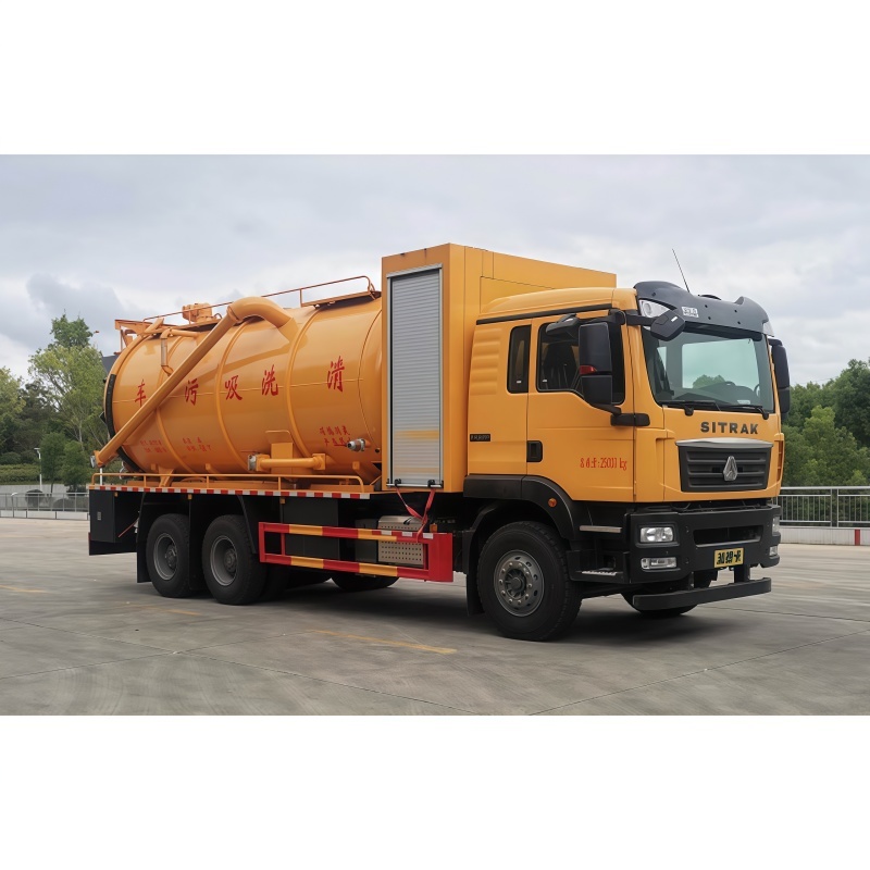 Custom 25 Ton Jetting Vacuum Combo Truck With Large Capacity Water & Sewage Storage Tanker