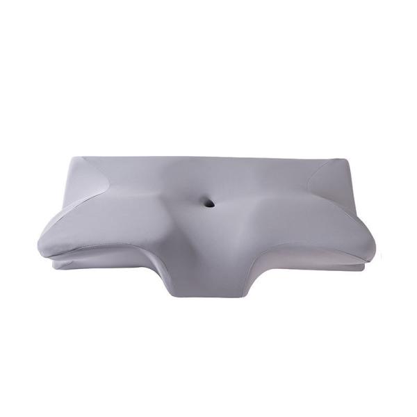 Oreiller en éponge à mémoire de forme avec housse lavable, parfait pour la relaxation musculaire des personnes dormant sur le dos et sur le côté