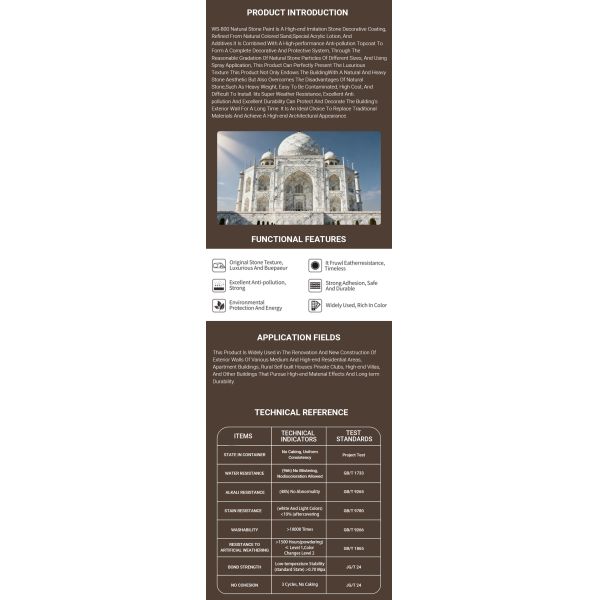 Weather Resistant Water Based Paint with Strong Adhesion and Fireproof Nature for High-end Architectural Appearance