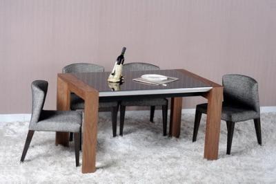 Modern Dining Room Furniture,Walnut Wood Dining Table
