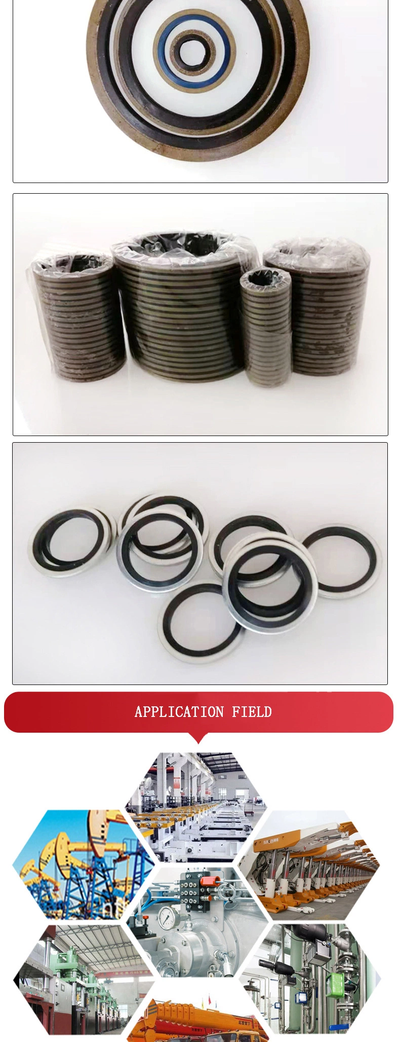 OEM Seal M12 Carbon Steel Nitrile Rubber Gasket Bonded Sealing Washers