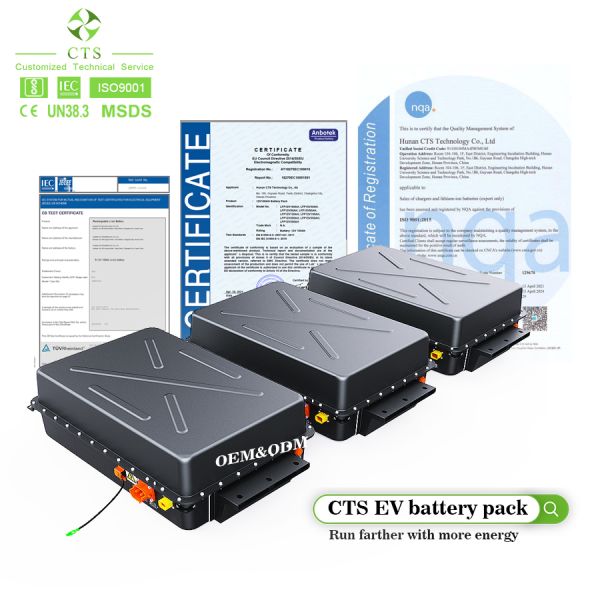 CTS 614V 200V 400V 200Ah 400Ah LiFePO4 EV Marine Battery Pack IP67 Waterproof 4000+ Cycles Fast-Charge Ready