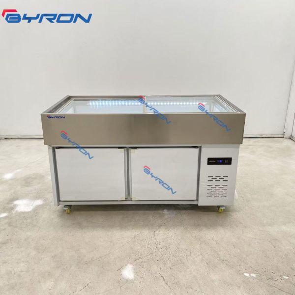 Customized Workbench Refrigerator SS Under Counter Refrigerator Freezer
