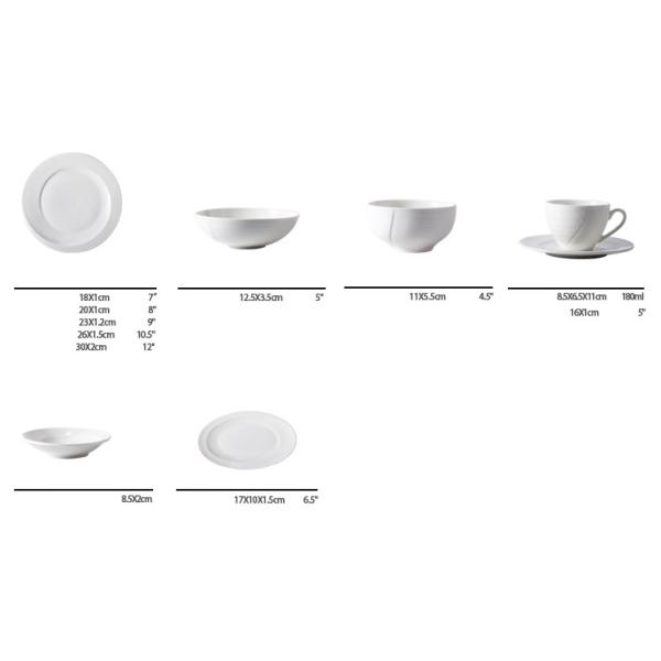 OEM Japanese Style White Porcelain Noodle Soup Bowl