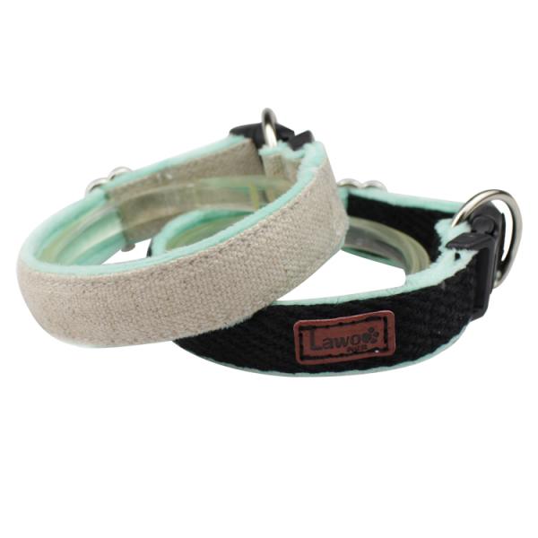 C510Y Wholesale Custom Logo Nature Hemp Webbing Pet Lead Hemp Dog Collar