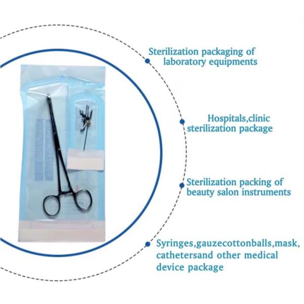 Bolsas de esterilización de diferentes tamaños Bolsas de esterilización de sello dental desechables Bolsa de esterilización