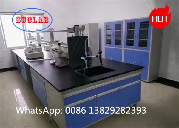 Tough Chemical Resistant Chemistry Lab Workbench Laboratory Workbench for School Chemistry Lab with Multiple Cabinets