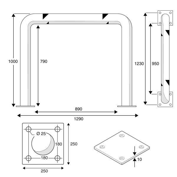 Мастерская барьер столкновения прямые барьерные защитные колонны для наружной безопасности дорожного движения
