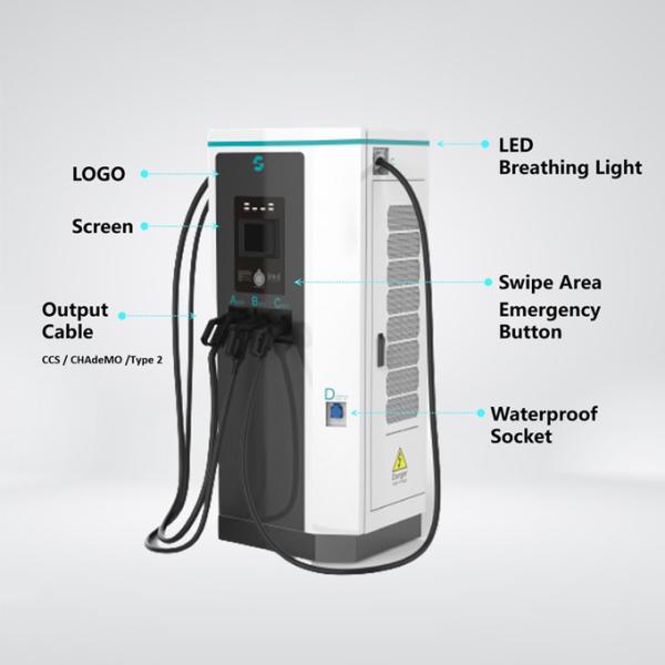 60KW 2 Electric Vehicle Power Charger For Shopping Mall Market